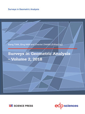 cover image of Surveys in Geometric Analysis – Volume 2, 2018
